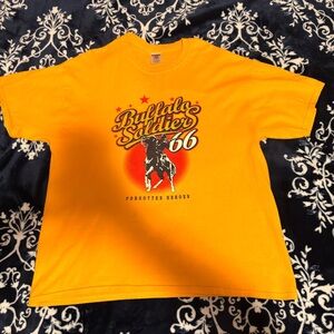 Jerzees Bright Yellow Buffalo Soldiers '66 Graphic Tee